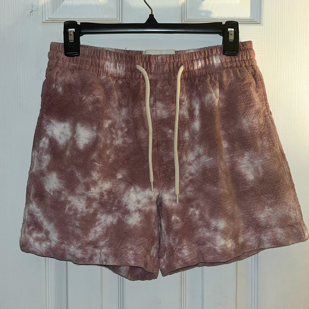 BDG Mens Slub Cotton Volley Tie Dye Drawstring Shorts | Men’s Size Small